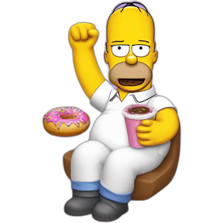 homer simpson en train de manger un donut emoji