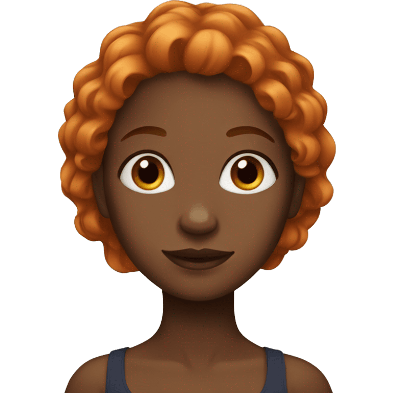 black girl with ginger hair emoji