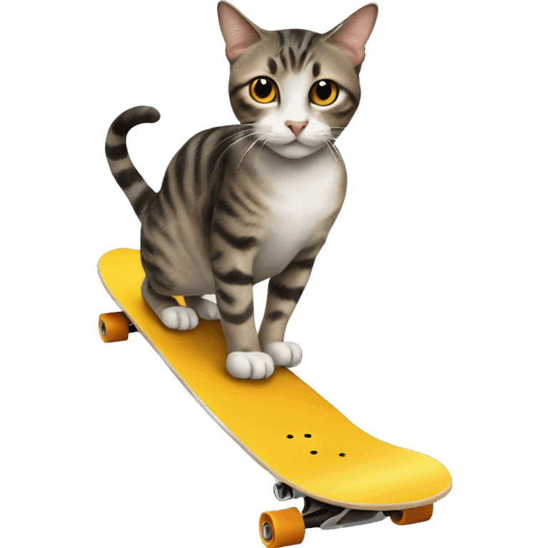 Cat on skateboard  emoji