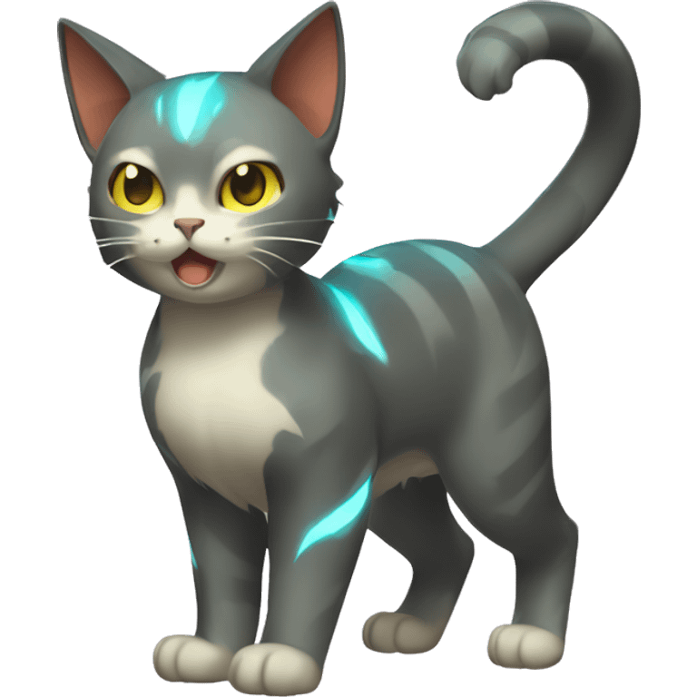 Electric-type Fakémon-Cat full body emoji