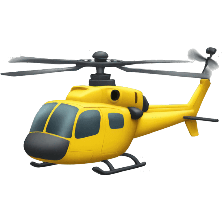 cute helicopter yellow combat emoji