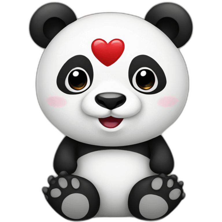 Panda in love emoji