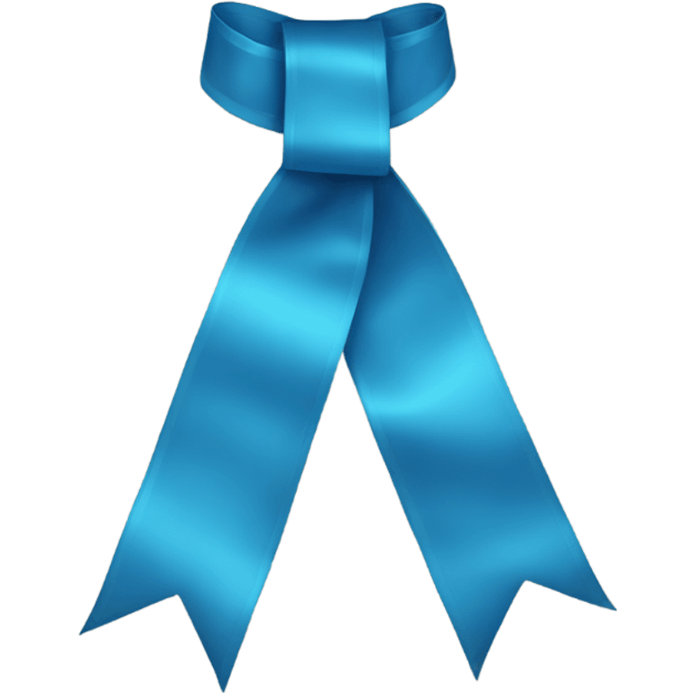 blue ribbon bow  emoji