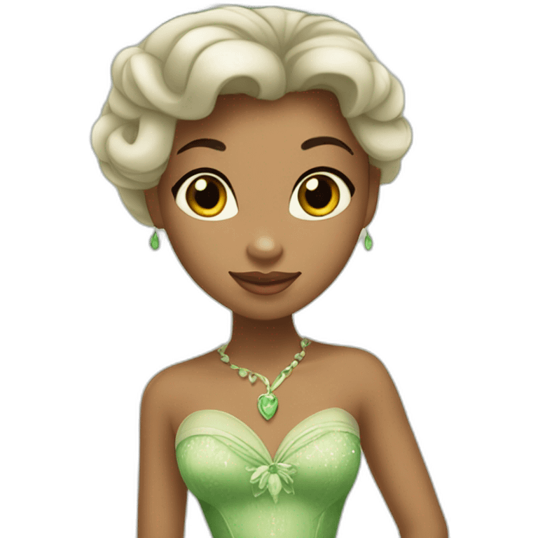 Princess Disney Tiana with white skin emoji