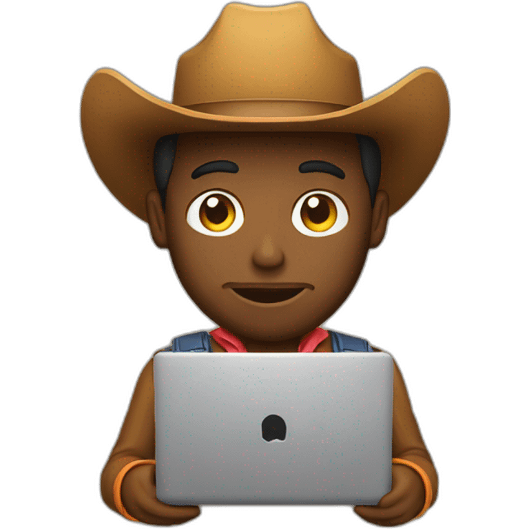 cowboy as a developer on a laptop emoji