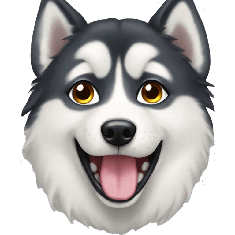 Dog husky burp rainbow  emoji