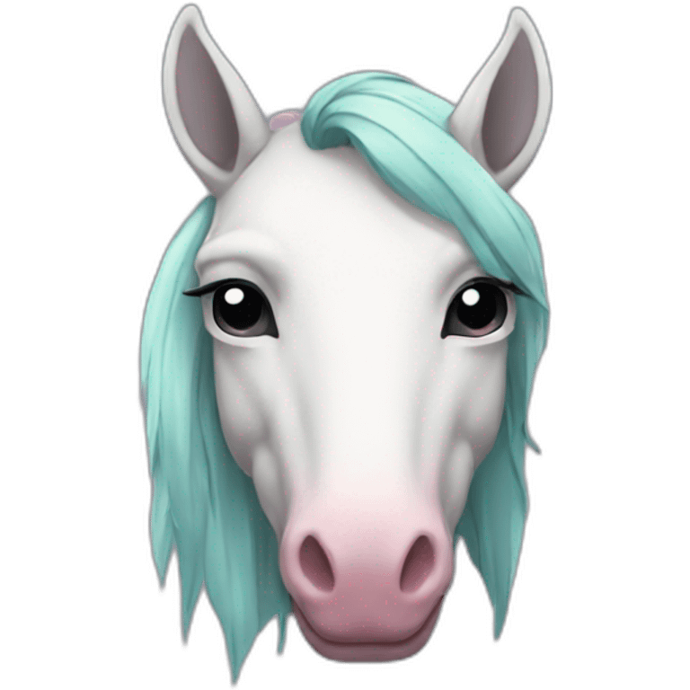 Fille licorne morte emoji