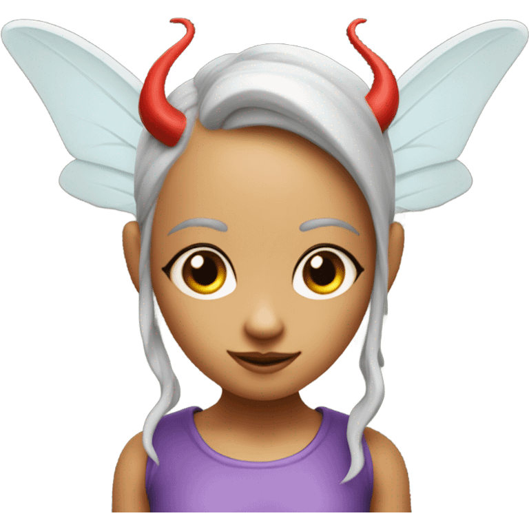 Pixie with devil horns  emoji