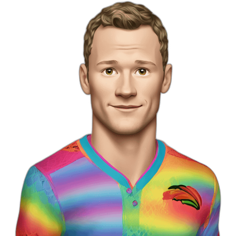 Disco Jonathan Toews wearing rainbow lace shirt emoji