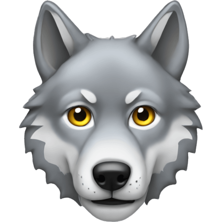 Wolf wearing hudie emoji