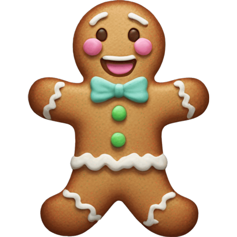 Pastel gingerbread man emoji