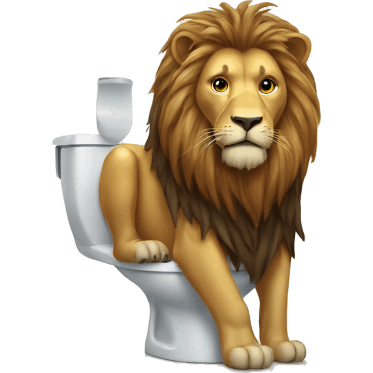 lion on toilet  emoji