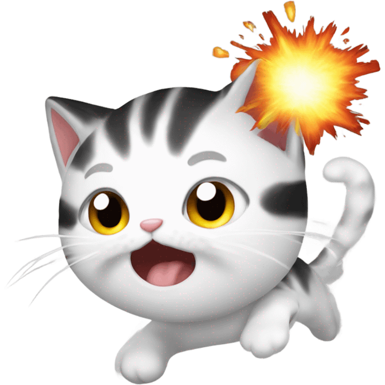 Exploding kitten emoji