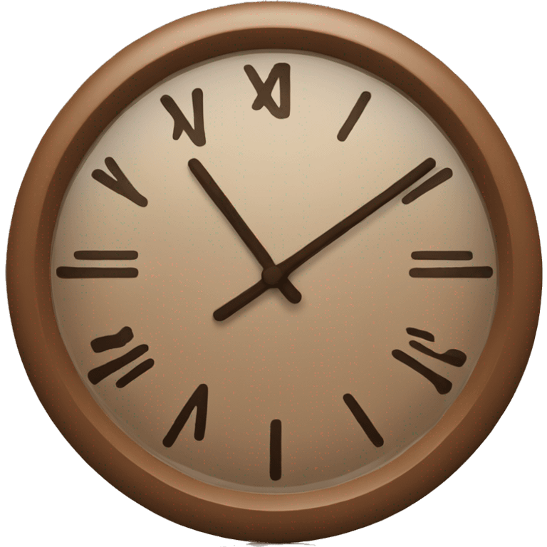 brown clock emoji