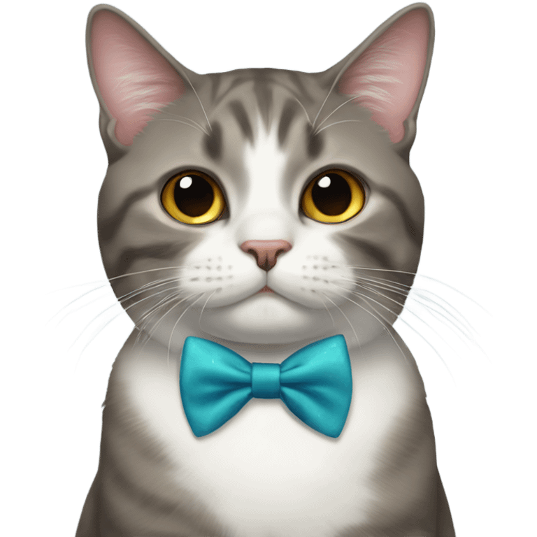 Cat with bow tie  emoji