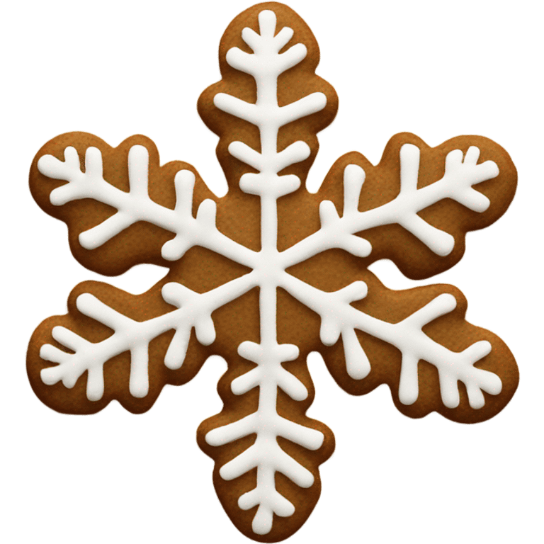 Gingerbread snowflake emoji