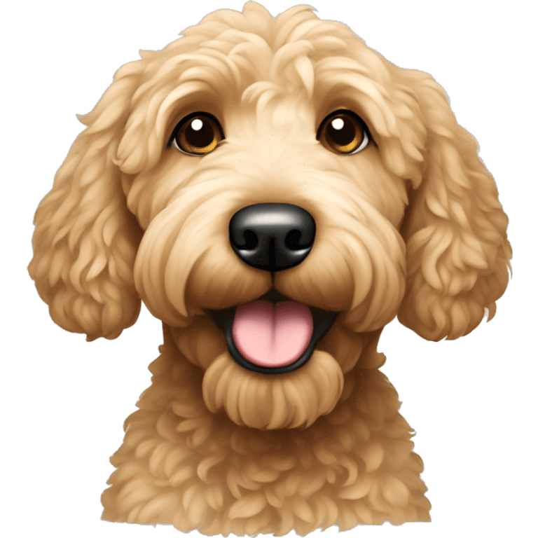 Beige goldendoodle emoji