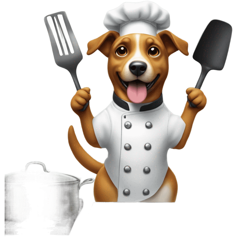 Dog cooking emoji