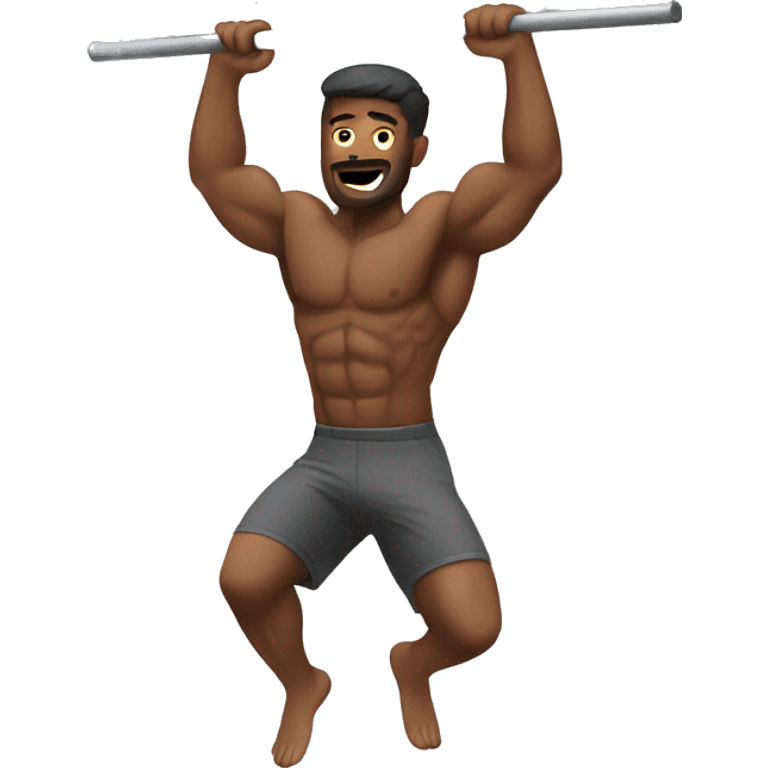 Man doing a bar muscle up  emoji