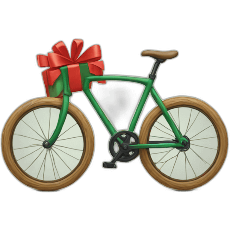 a wrapped present shape bike emoji