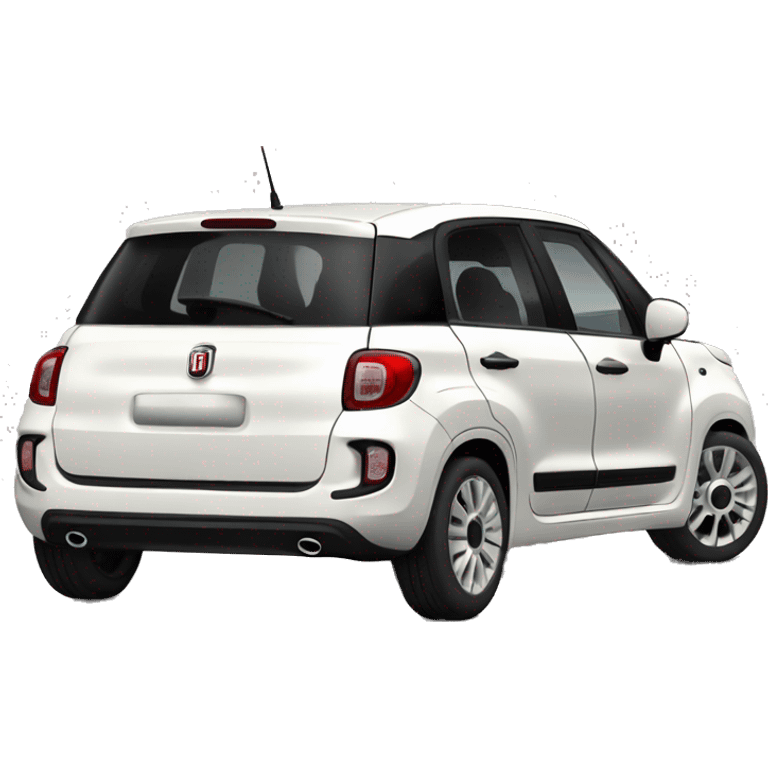 White Fiat 500L 2010 emoji