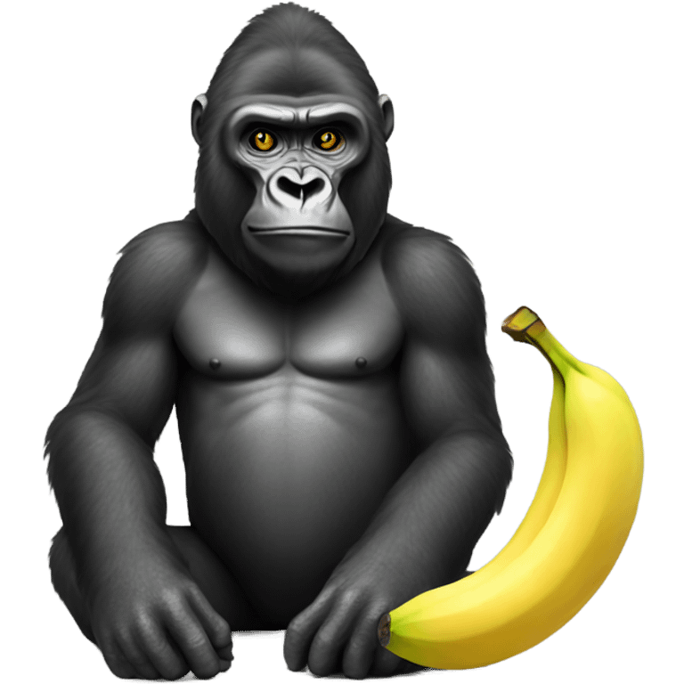 gorilla with banana emoji