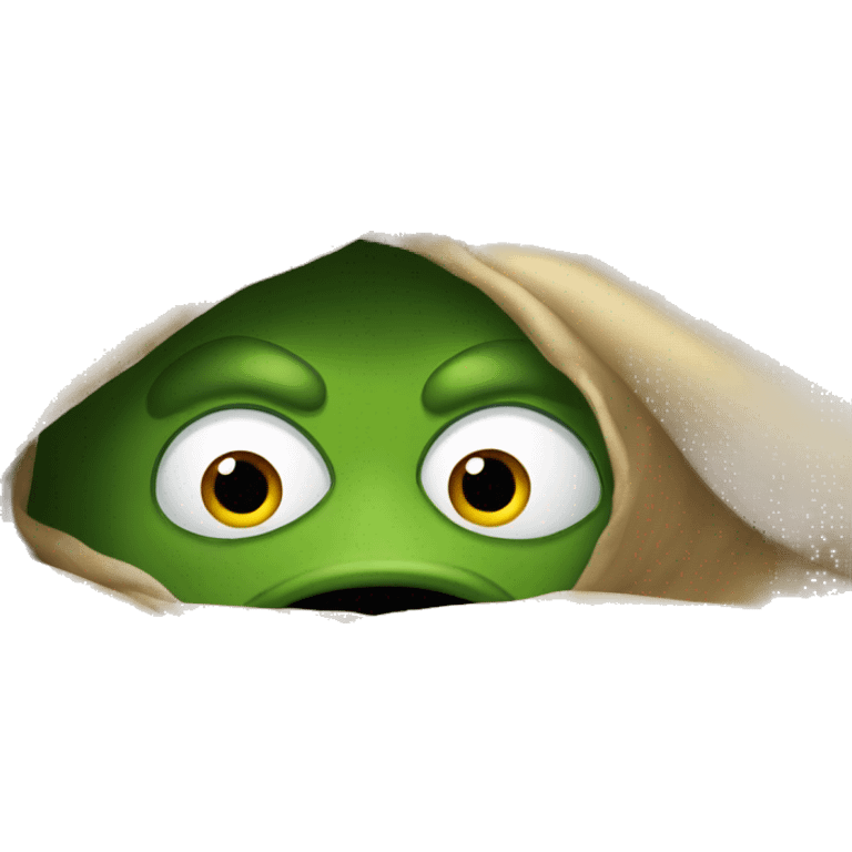 Pepe under covers emoji