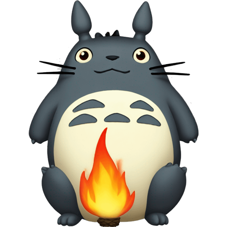 Totoro flame emoji