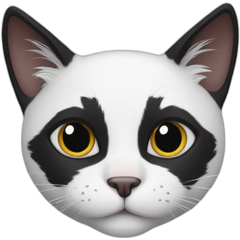 White and black cat emoji