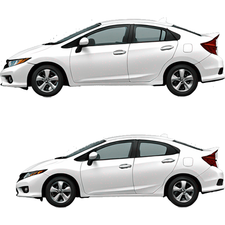 2015 white honda civic  emoji