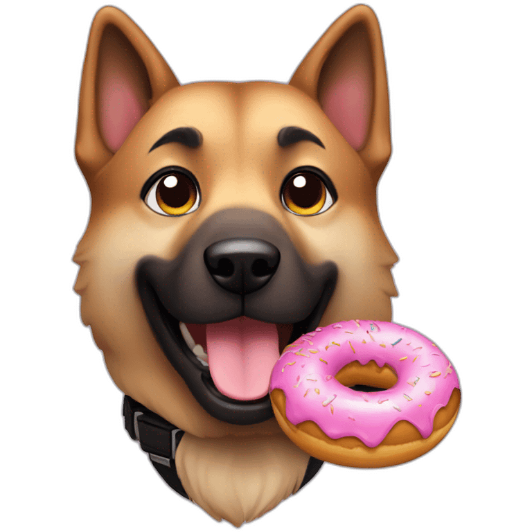 police dog with donut emoji