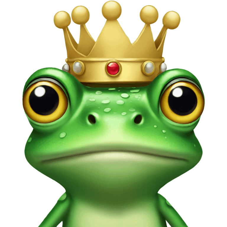 Frog wearing a crown emoji