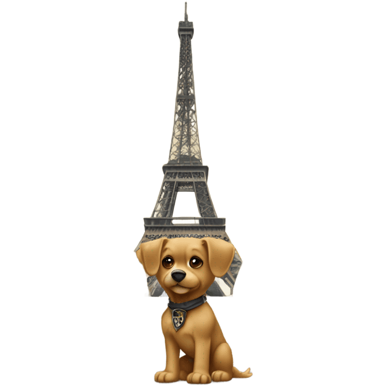 Griff stand infront of Eiffel tower  emoji