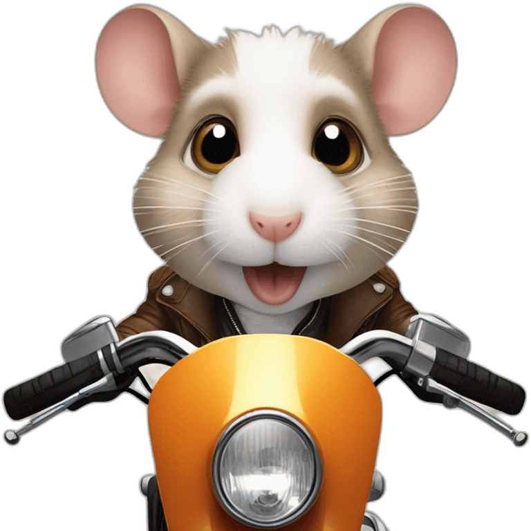 hamster on a harley davidson motorcycle emoji