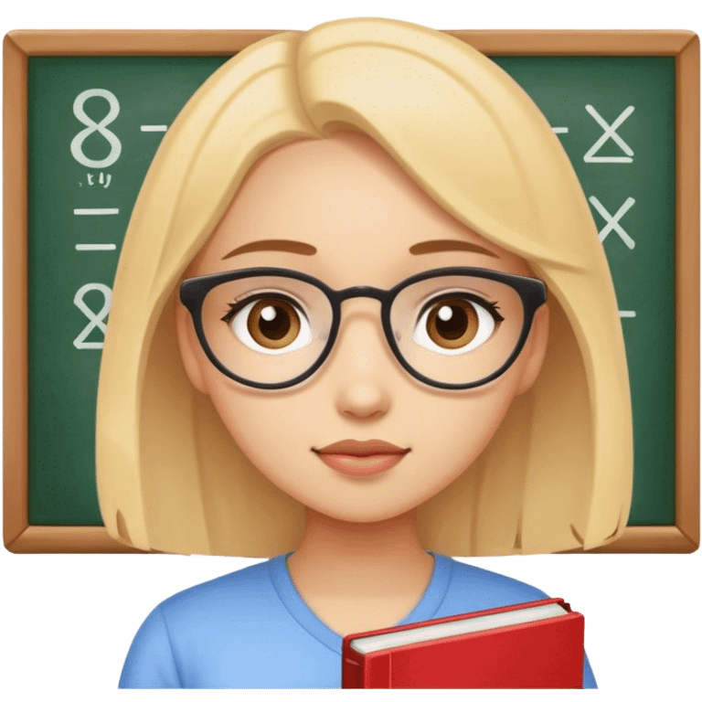 girl who loves studying maths emoji