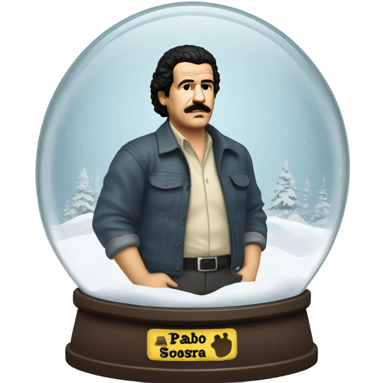 pablo escobar in snowing ball emoji