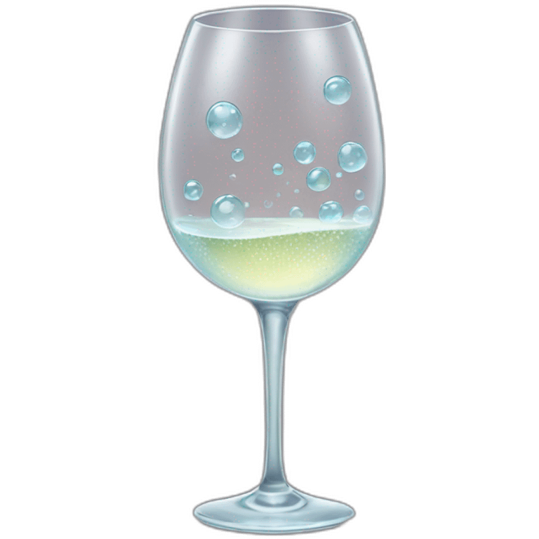 Wine glass with bubbles emoji