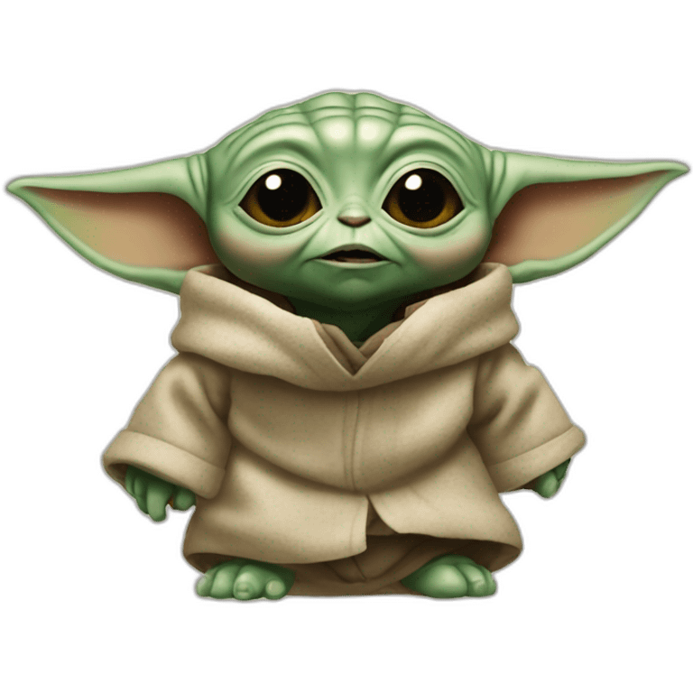 Cursed baby yoda emoji