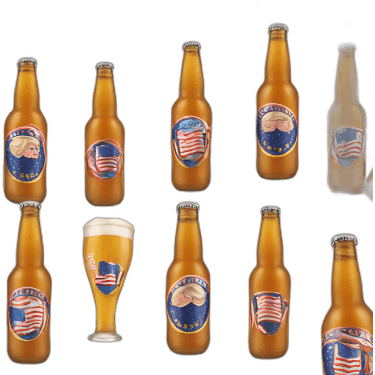 Trump drink beer emoji