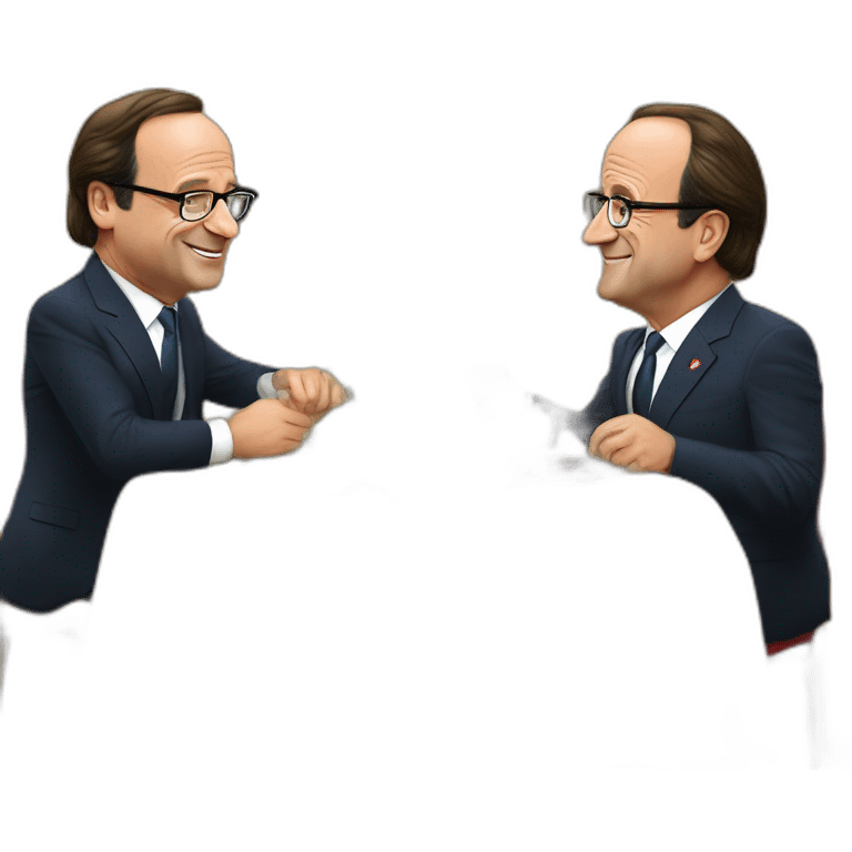 François Hollande entrain de manger de la merde emoji