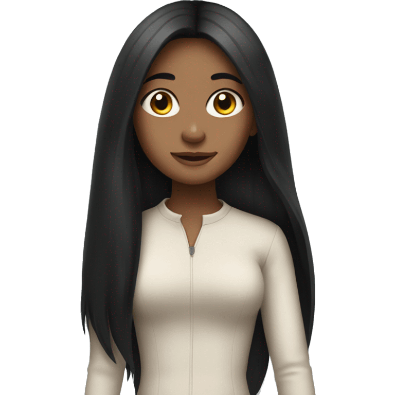 girl with long black hair emoji