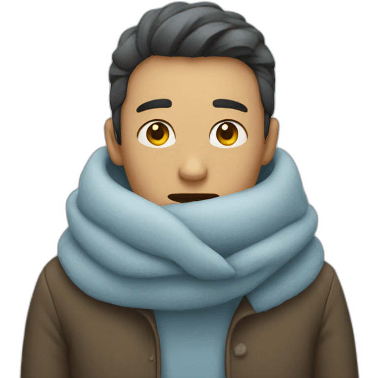 person embraces cold emoji