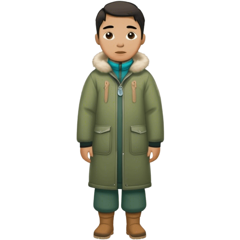 photorealistic greenland citizen standing full length emoji