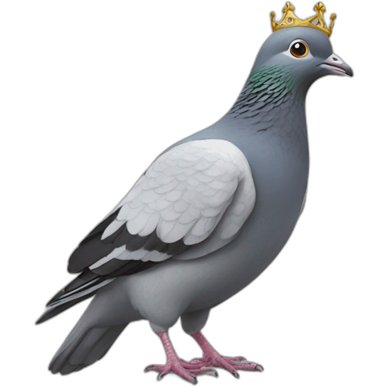 Pigeon portant une couronne  emoji