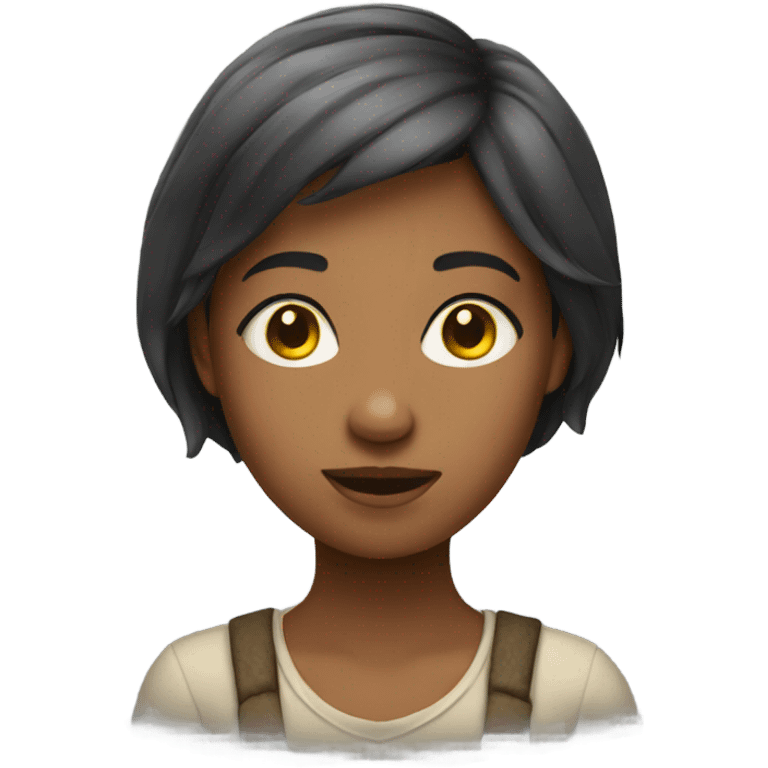 short hair village girl emoji