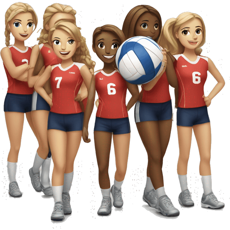 Volleyball team sports a  emoji