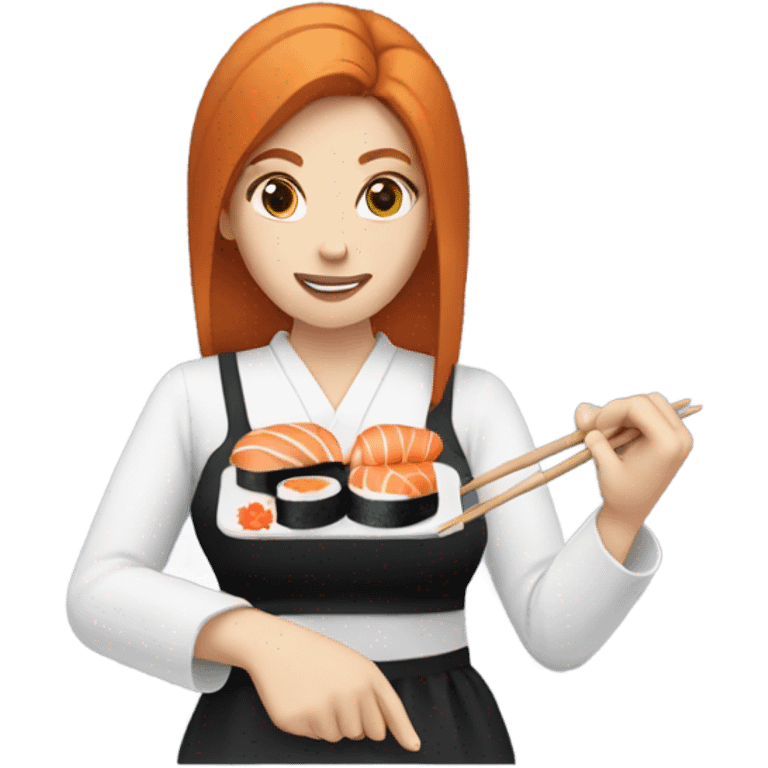 Ginger woman shushi emoji