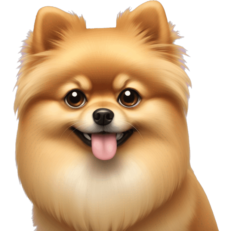 Pomeranian with bow emoji