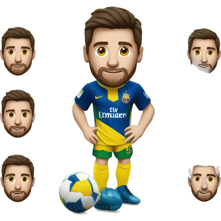 Messi con la camiseta de brasil emoji