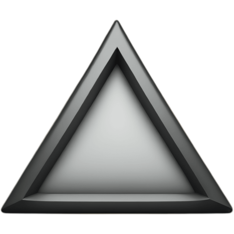 3D black triangle emoji